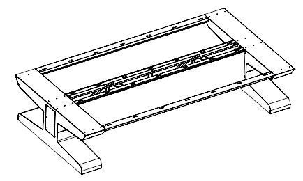 Auslegerlinie - 2400 x 1710 x 550 mm