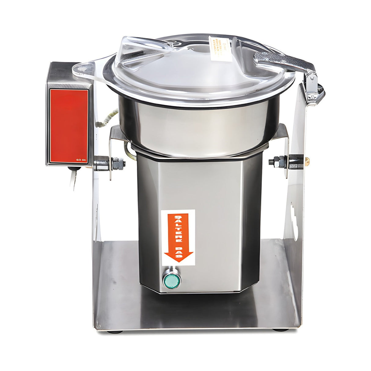 Cutter, 800 g pro Durchgang, doppelter Sicherheitssensor, Kippmechanismus, 395×300×420 mm – Produktbild