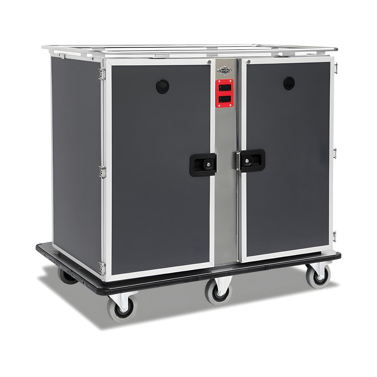 Bankettwagen beheizt, 24x GN 2/1, Digitalthermostat 65/75 °C, 3,8 kW, Aluminium, 1526×1036×1400 mm, Serie Plus – Produktbild