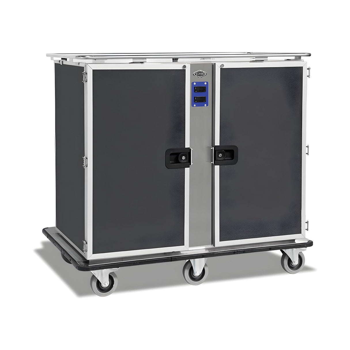 Bankettwagen gekühlt, 24x GN 1/1, Digitalthermostat +4/+10 °C, Aluminium, 1115×920×1400 mm, Serie Plus – Produktbild
