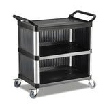 Servierwagen Kunststoff, 2 Etagen, 500×800×970 mm, mit Rollen – Produktbild