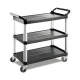 Servierwagen Kunststoff, 3 Etagen, 500×800×970 mm, mit Rollen – Produktbild