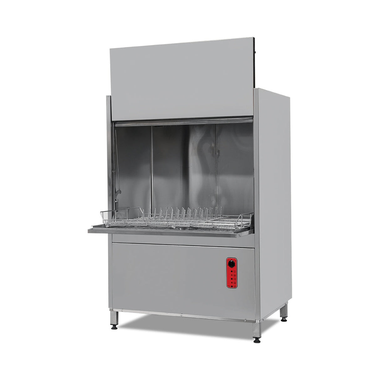 Lave-batterie, 30 paniers/heure, cuve 130 L, 3 programmes, 35 kW, 1360×930×1985 mm
