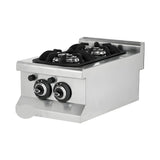 Gasherd 2 Brenner, 7,1 kW, Doppelringbrenner, Piezozündung, 400×635×285 mm, Edelstahl, Snack-Line – Produktbild