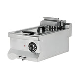 Elektro-Fritteuse, 10 Liter, 7,2 kW, 400V, 400×635×285 mm, Edelstahl, Snack-Line – Produktbild