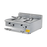 Gasfritteuse, 2x 10 Liter, 8,62 kW, 600×635×285 mm, Edelstahl, Snack-Line – Produktbild