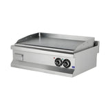 Elektro-Grillplatte glatt, 10,8 kW, 2 Heizzonen, 900×635×285 mm, Edelstahl, Snack-Line – Produktbild