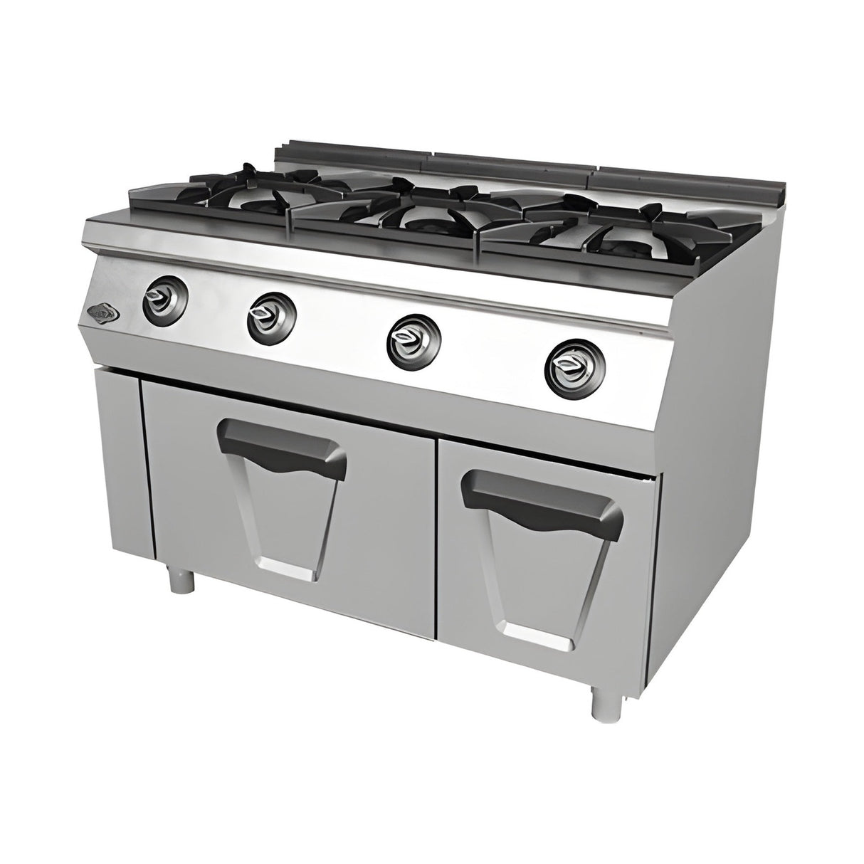 Gasherd 3 Brenner mit Gasbackofen, 36,5 kW, 2x GN 2/1, 1200×730×850 mm, Serie 700 – Produktbild