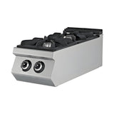 Gasherd 2 Brenner, 14,3 kW, Tischgerät, 400×730×300 mm, Serie 700 – Produktbild