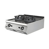 Gas-Wok 2 Brenner, 36 kW, Piezozündung, 800×730×300 mm, Serie 700 – Produktbild