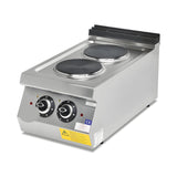 Elektroherd 2 Kochplatten, 4 kW, 230V, 400×730×300 mm, Serie 700 – Produktbild