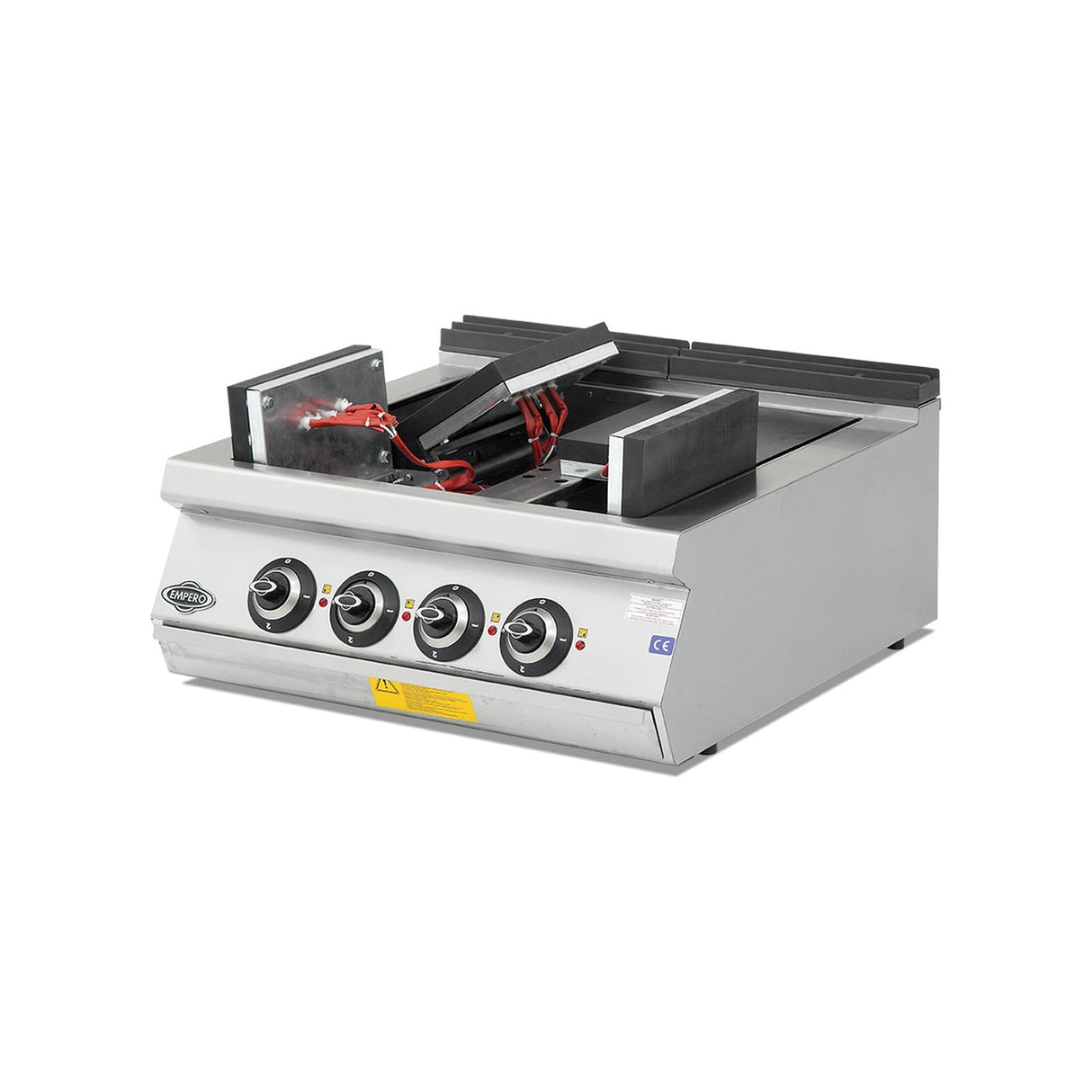 Cucina elettrica 4 piastre forti tipo russo, 11,2 kW, 400V, 800×730×300 mm, serie 700