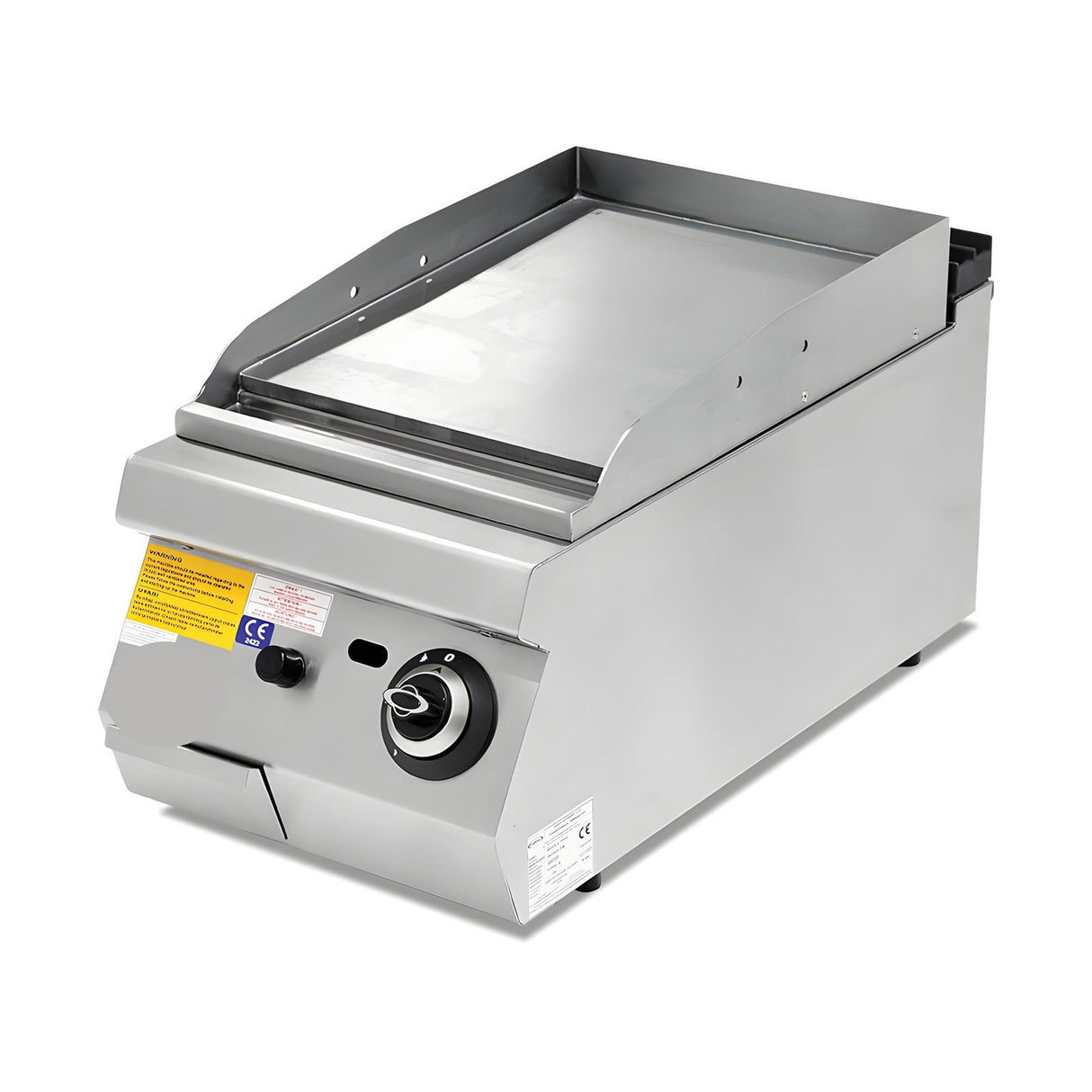 Gas-Grillplatte glatt, 8,67 kW, 2 Heizzonen, 400×730×300 mm, Serie 700 – Produktbild