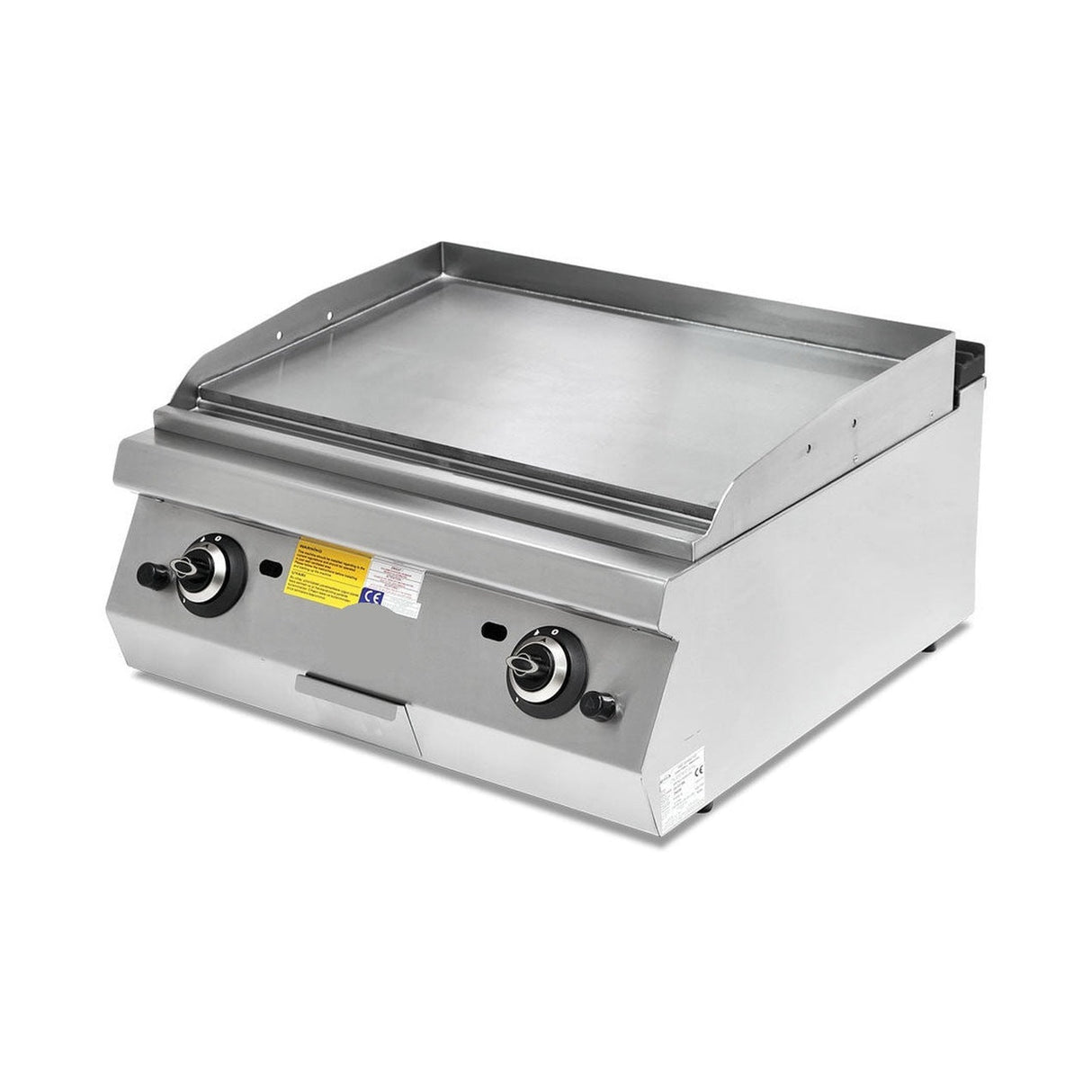 Gas-Grillplatte glatt und gerillt, 17,34 kW, 2 Heizzonen, 800×730×300 mm, Serie 700 – Produktbild
