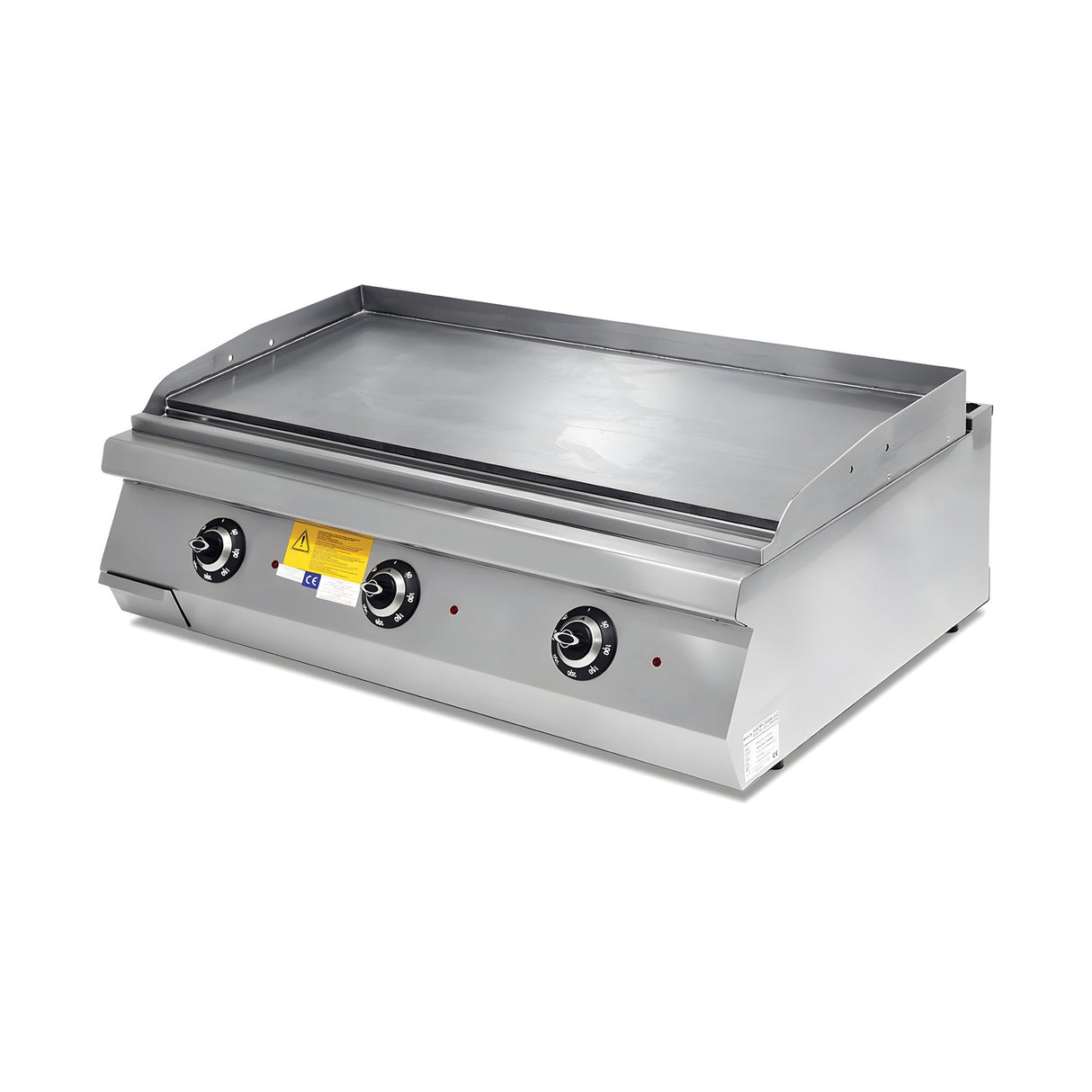 Elektro-Grillplatte gerillt verchromt, 12,6 kW, 2 Heizzonen, 400V, 1200×730×300 mm, Serie 700 – Produktbild