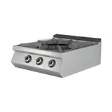 Gasherd, 4 Brenner, 31,25 kW, Gusseisen-Kochplatte, Edelstahl, 800×900×300 mm, Serie 900 – Produktbild