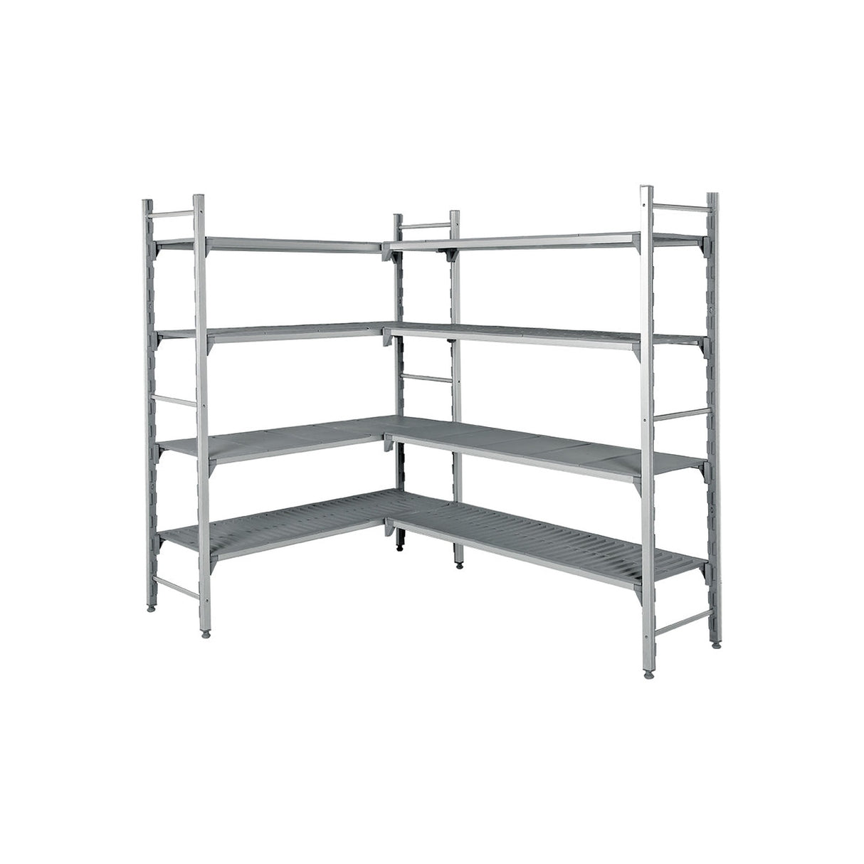Rayonnage hygiénique en polypropylène à tablettes amovibles – 5575×600×1800 mm – ajouré