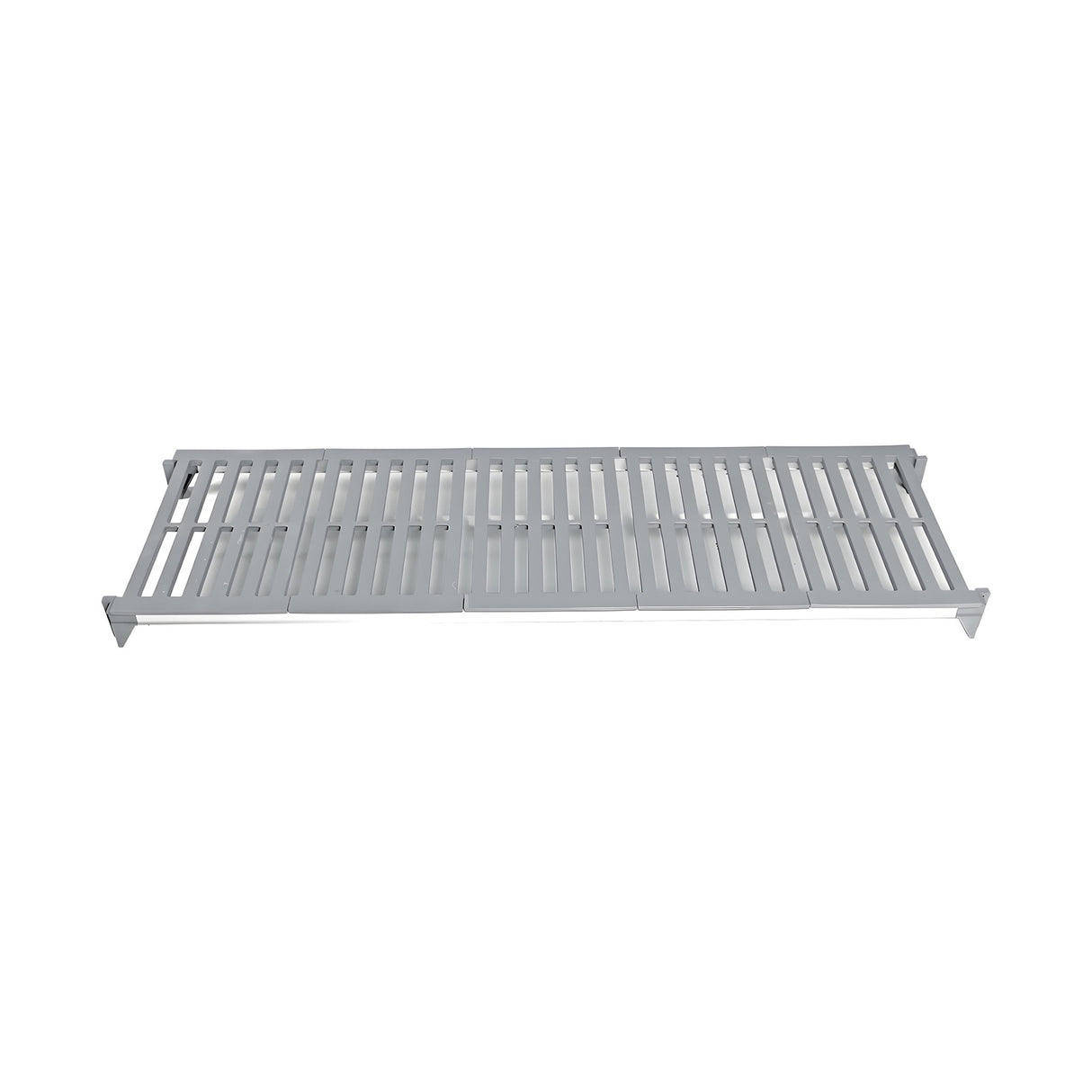 Regalboden perforiert, Polypropylen, 1570×600 mm, abnehmbar, Aluminiumfüße, 250 kg – Produktbild