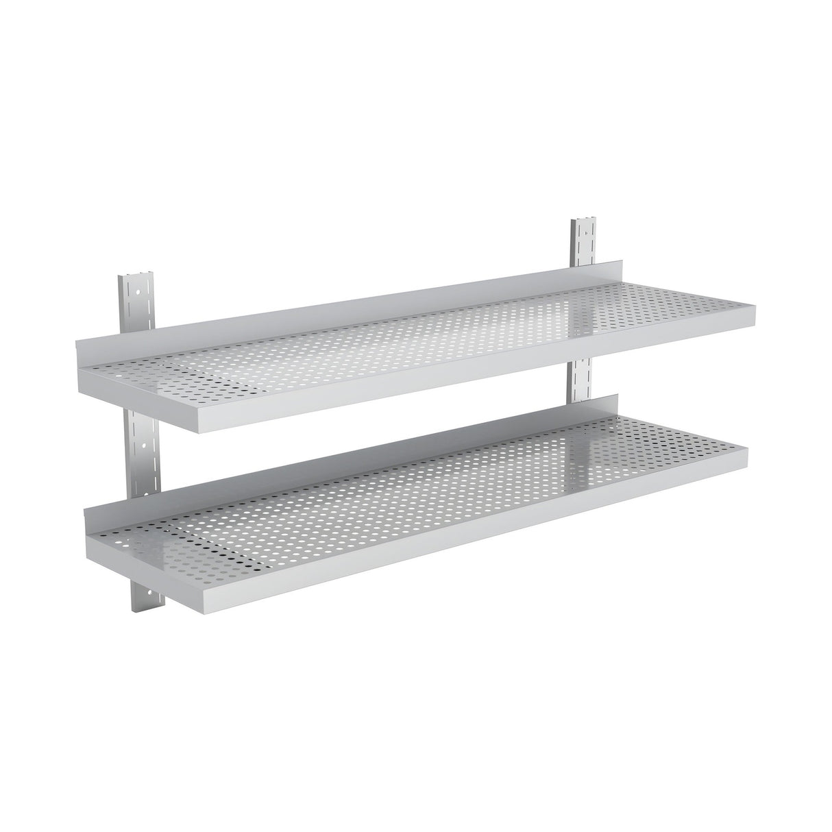 Wandregal, 2 Ebenen, 1600×400 mm, platzsparende Wandablage – Produktbild