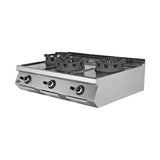 Gas-Wok, 3 Brenner, 54 kW, Gusseisenbrenner, Piezozündung, Edelstahl, 1200×900×300 mm, Serie 900 – Produktbild