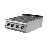 Elektroherd, 4 Kochplatten, 11,2 kW, 6-stufiger Schalter, 400V, Edelstahl, 800×900×300 mm, Serie 900 – Produktbild