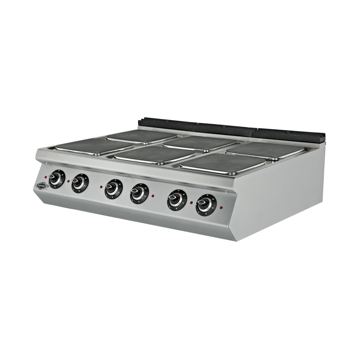 Elektroherd, 6 Kochplatten, 16,8 kW, 6-stufiger Schalter, 400V, Edelstahl, 1200×900×300 mm, Serie 900 – Produktbild
