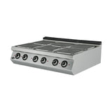 Elektroherd, 6 Kochplatten, 16,8 kW, 6-stufiger Schalter, 400V, Edelstahl, 1200×900×300 mm, Serie 900 – Produktbild
