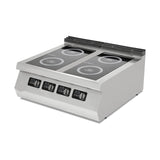 Induktionsherd, 14 kW, Glaskeramik-Kochfläche, 400V, Edelstahl, 800×900×300 mm, Serie 900 – Produktbild