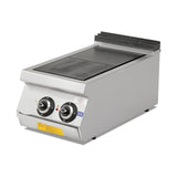Elektroherd, 2 runde Kochplatten, 5,6 kW, 3-stufiger Schalter, 400V, Edelstahl, 400×900×300 mm, Serie 900 – Produktbild