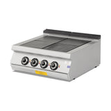 Elektroherd, 6 runde Kochplatten, 16,8 kW, 3-stufiger Schalter, 400V, Edelstahl, 1200×900×300 mm, Serie 900 – Produktbild