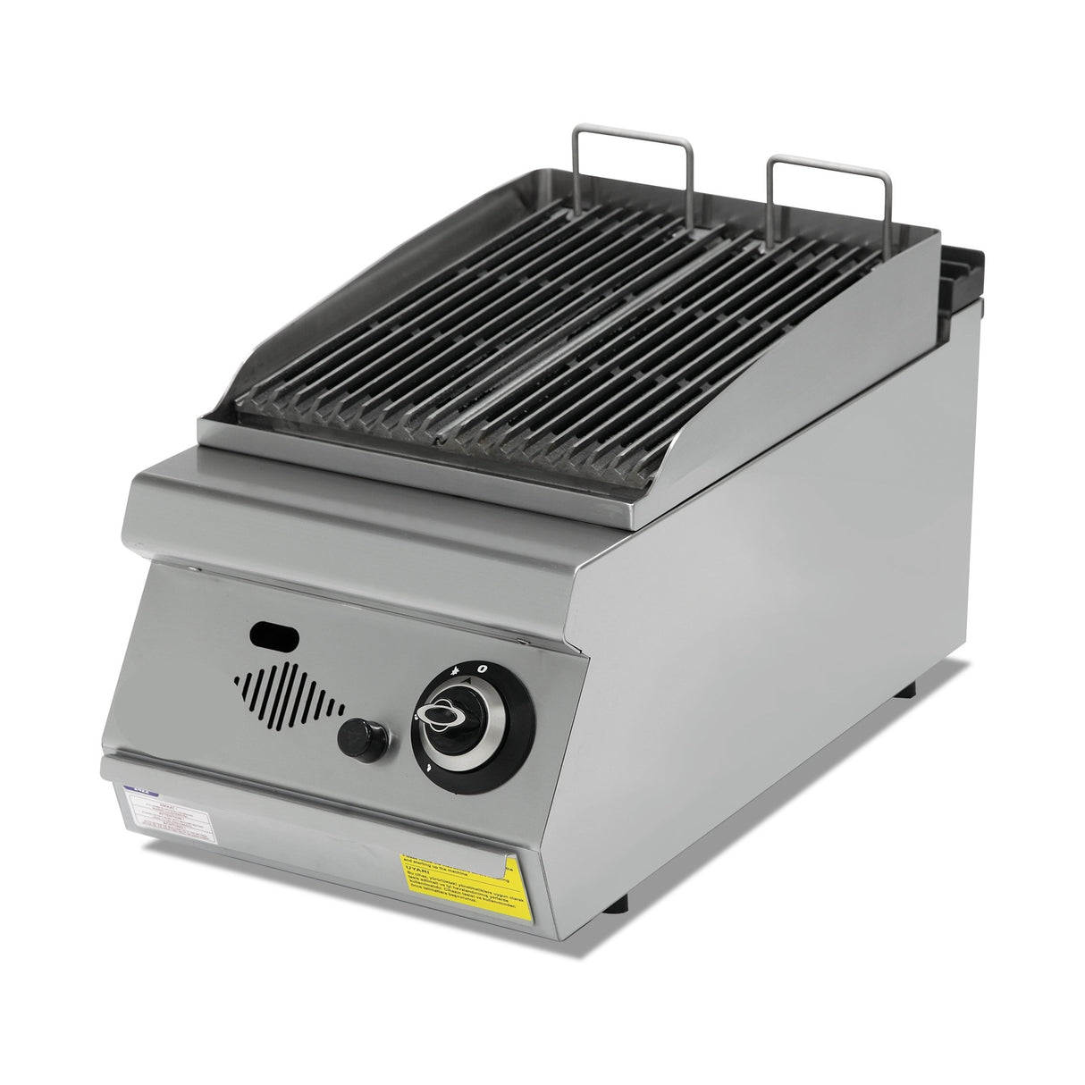 Gas-Wassergrill, Gusseisenrost, 7 kW, 2 Heizzonen, Piezozündung, Edelstahl, 400×900×300 mm, Serie 900 – Produktbild