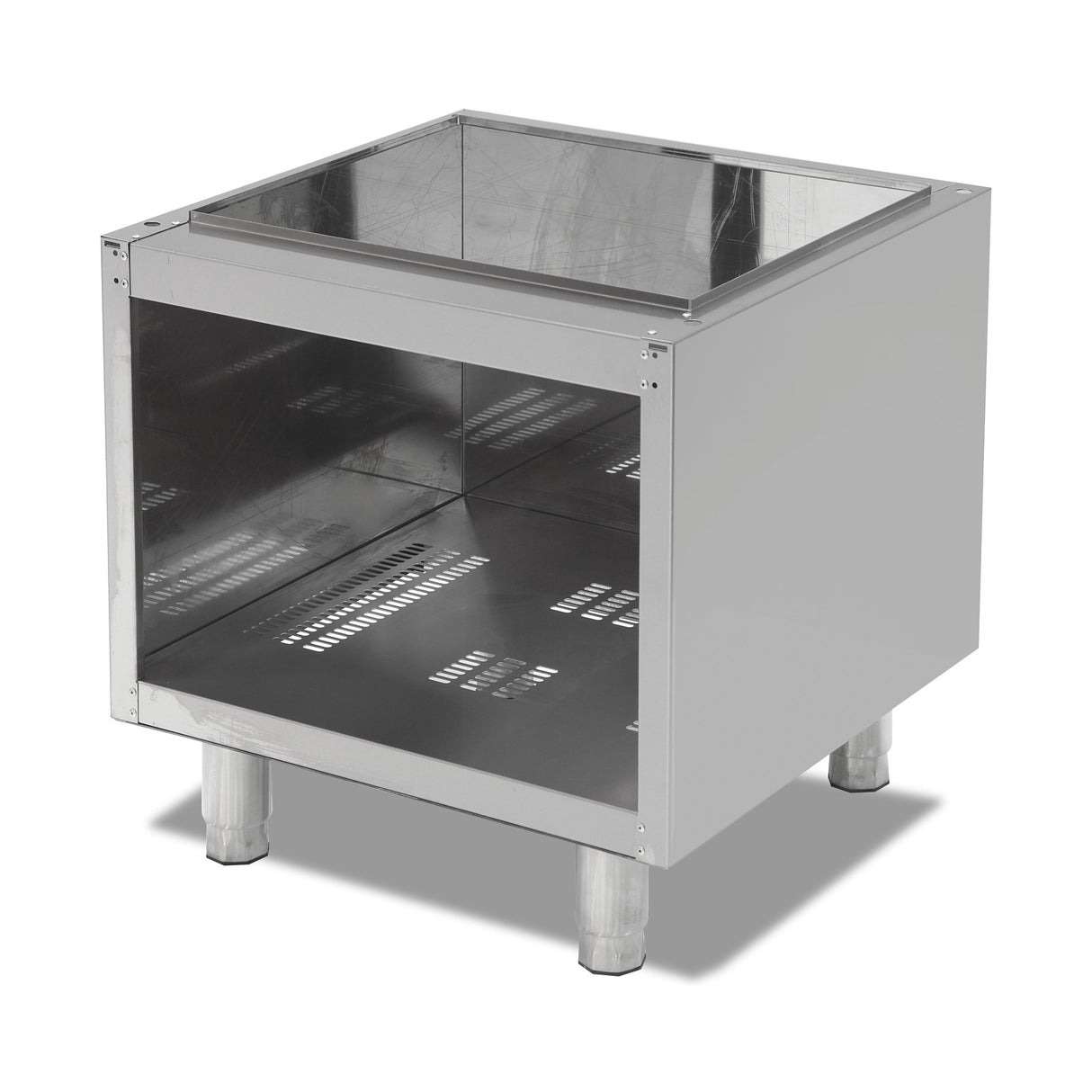 Unterschrank, ohne Tür, Edelstahl, hygienisch, 800×790×550 mm, Serie 900 – Produktbild