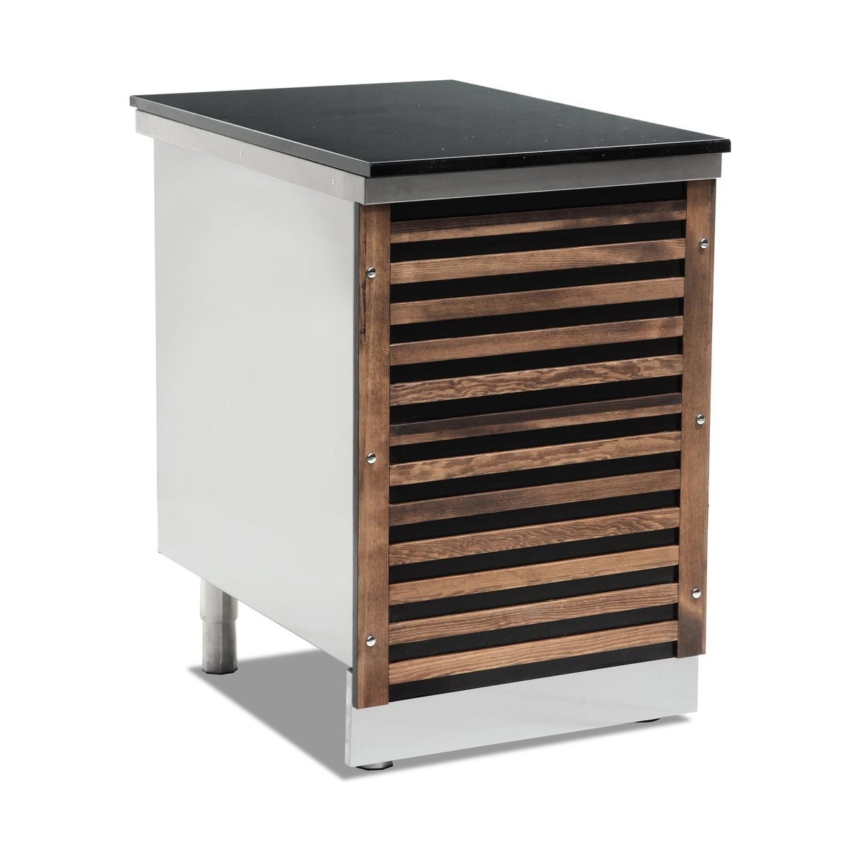 Décor bois brun foncé pour comptoir de buffet – service neutre – pour largeur appareil 1800 mm