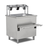 Besteckstation neutral, 0,8 m³, 800×790×850 mm, Edelstahl, Holzfront optional – Produktbild