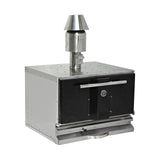 Holzkohleofen, 0,68 m³ Garraum, 500 °C, Grillrost 560×524 mm, 20 kg Fleisch/h, Edelstahl, Ascheschublade, 740×745×650 mm – Produktbild