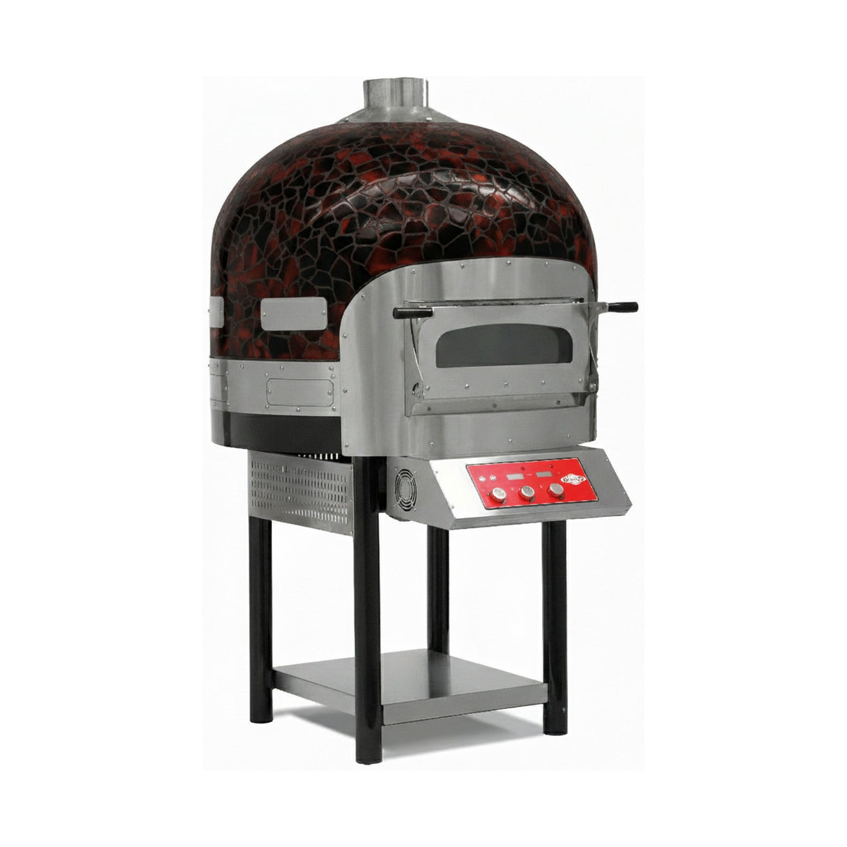 Pizzaofen Elektro Drehboden digital, Ø 300 mm 6 Pizzen, 17 kW, 75 Stk/h, 1200×1384×2000 mm