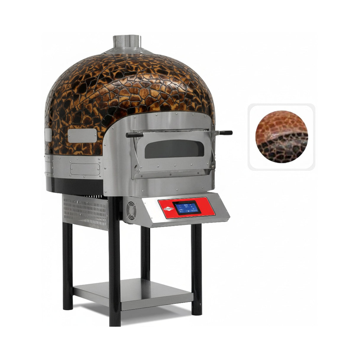 Four à pizza électrique à sole rotative – 6 pizzas Ø 300 mm – 17 kW – écran tactile 7 pouces