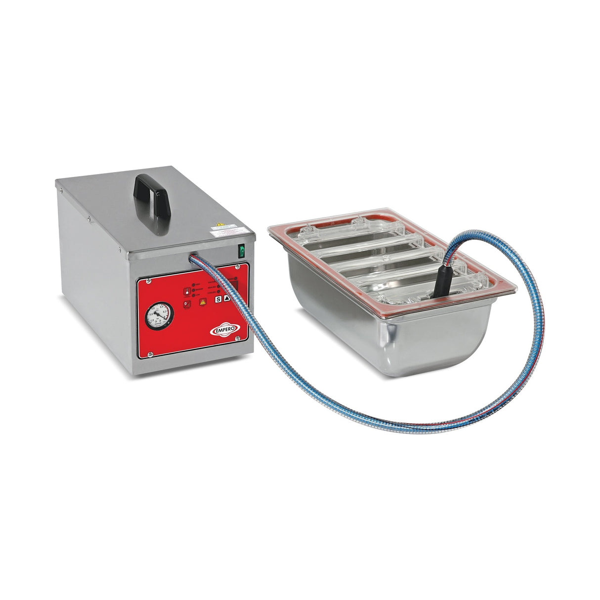 Couvercle sous vide GN 1/1, inox, 530×325 mm, joint et valve inclus