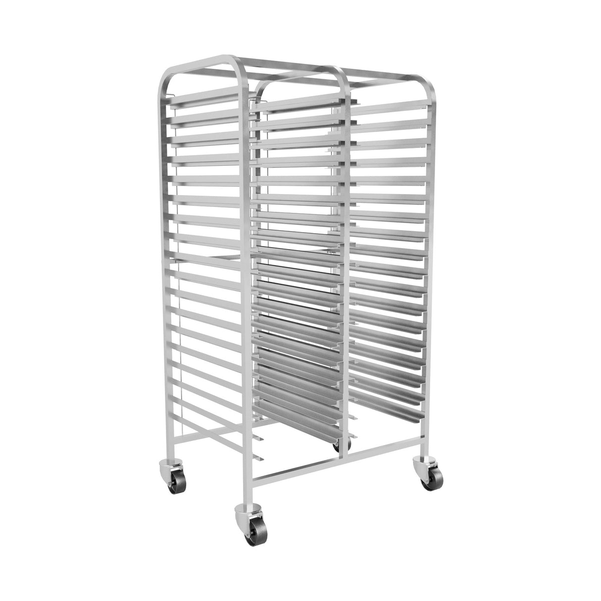 Tablettwagen, Twin, für 36 Tabletts 40×60 cm und GN 1/1, 900×630×1710 mm – Produktbild
