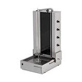 Elektro-Dönergrill mit ROBAX-Glasscheibe, Motor unten, 3 Brenner, 5,4 kW, 568×706×964 mm – Produktbild