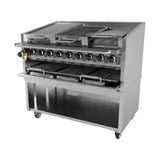Gas-Lavasteingrill American, 36,2 kW, Mehrzonen-Heizung, Gusseisenbrenner, 1160×920×1100 mm, Serie 700 – Produktbild