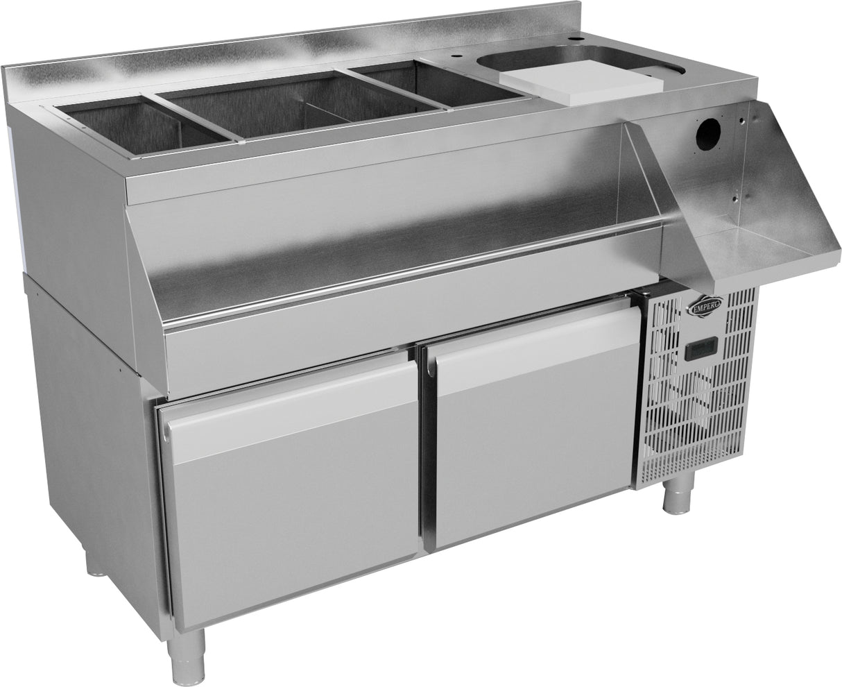 Under Set Deep Drawer Refrigerator with 2 Drawers + Cocktail Table – 2x2/3 200 L