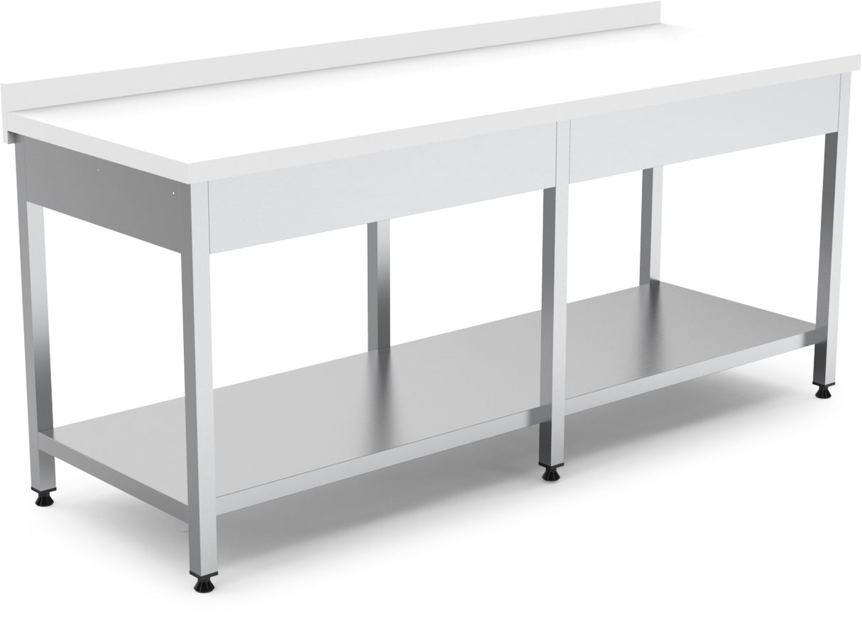 Arbeitstisch mit unterem Zwischenboden - 2200 x 700 x 850 mm