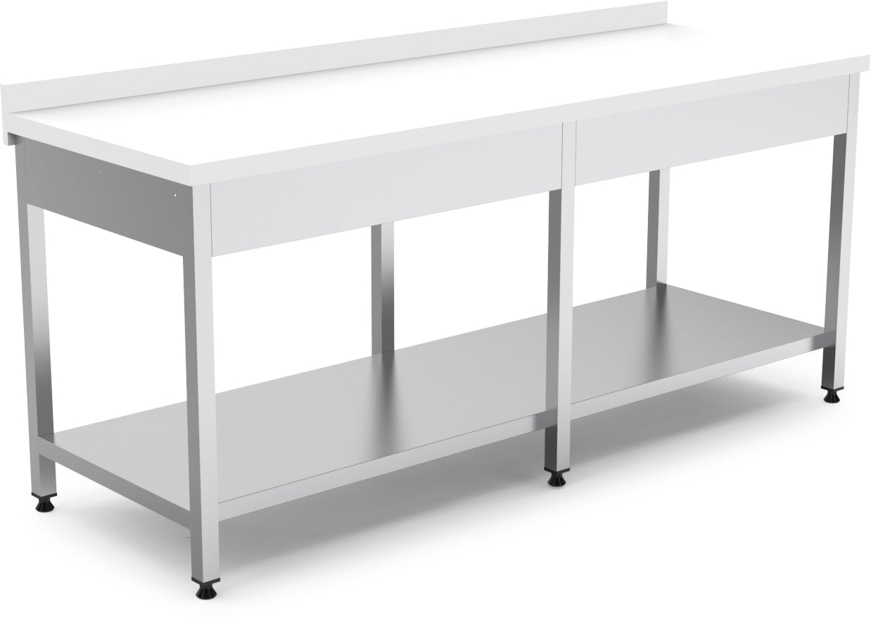 Arbeitstisch mit unterem Zwischenboden - 2200 x 700 x 850 mm