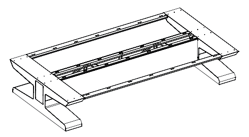 Auslegerlinie - 2800 x 1370 x 550 mm