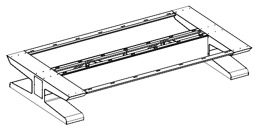 Auslegerlinie - 3200 x 1370 x 550 mm
