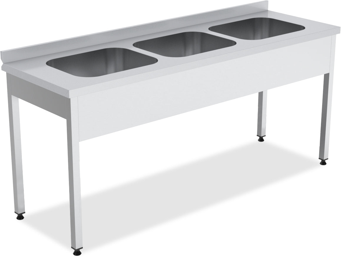 Spüle mit 3 Becken - 1800x700x850 mm