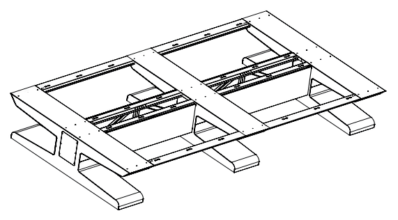 Freitragende Linie - 3600 x 1370 x 550 mm