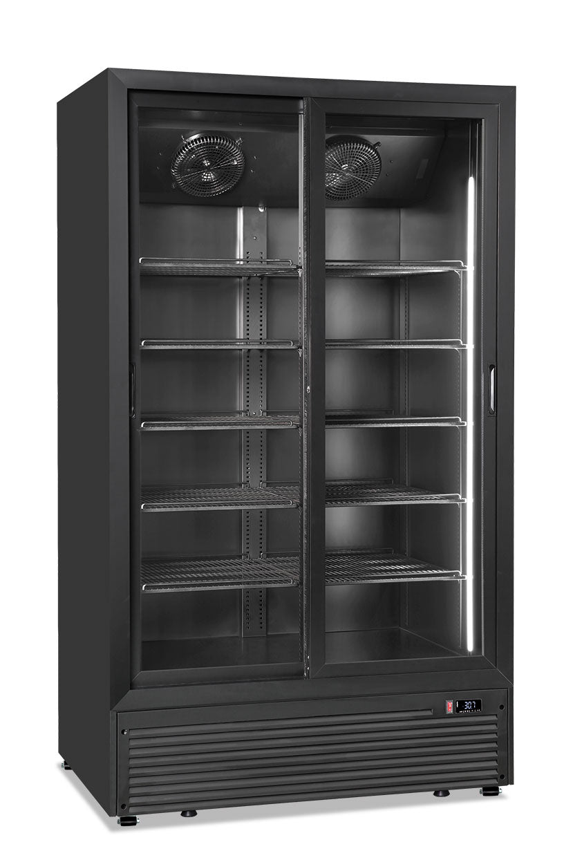 Glastür-Getränkekühlschrank CL 1100 2G SL BLACK