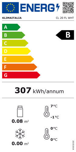 Official energy label, class B